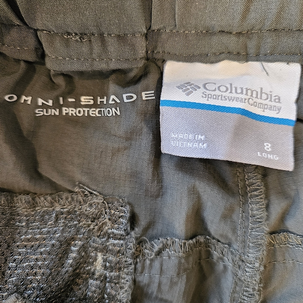 Columbia SilverRidge Convertible Full Leg Pant omni-shade OD green 8 long AL8002